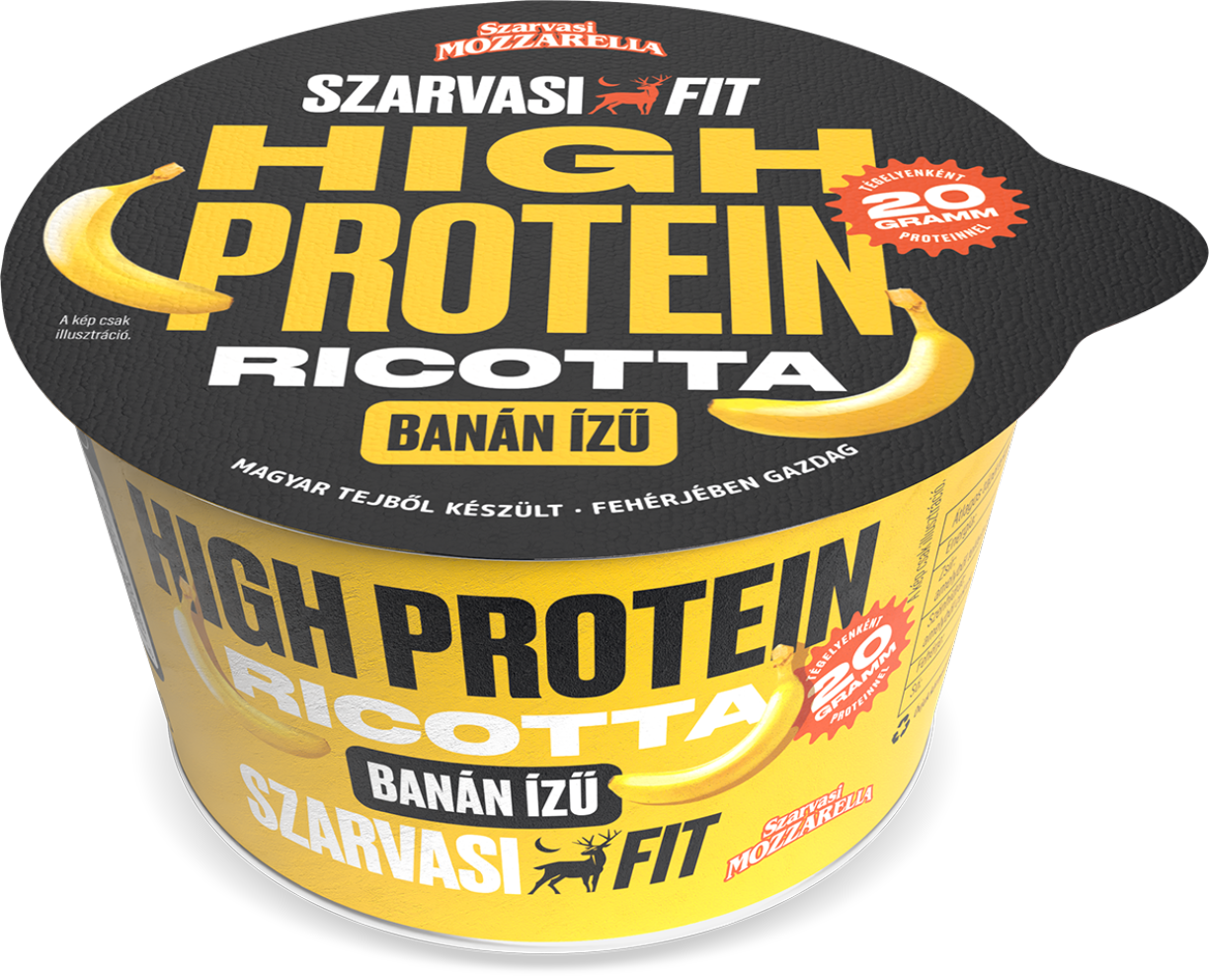 Szarvasi Fit High Protein banán ízű ricotta desszert 180 g